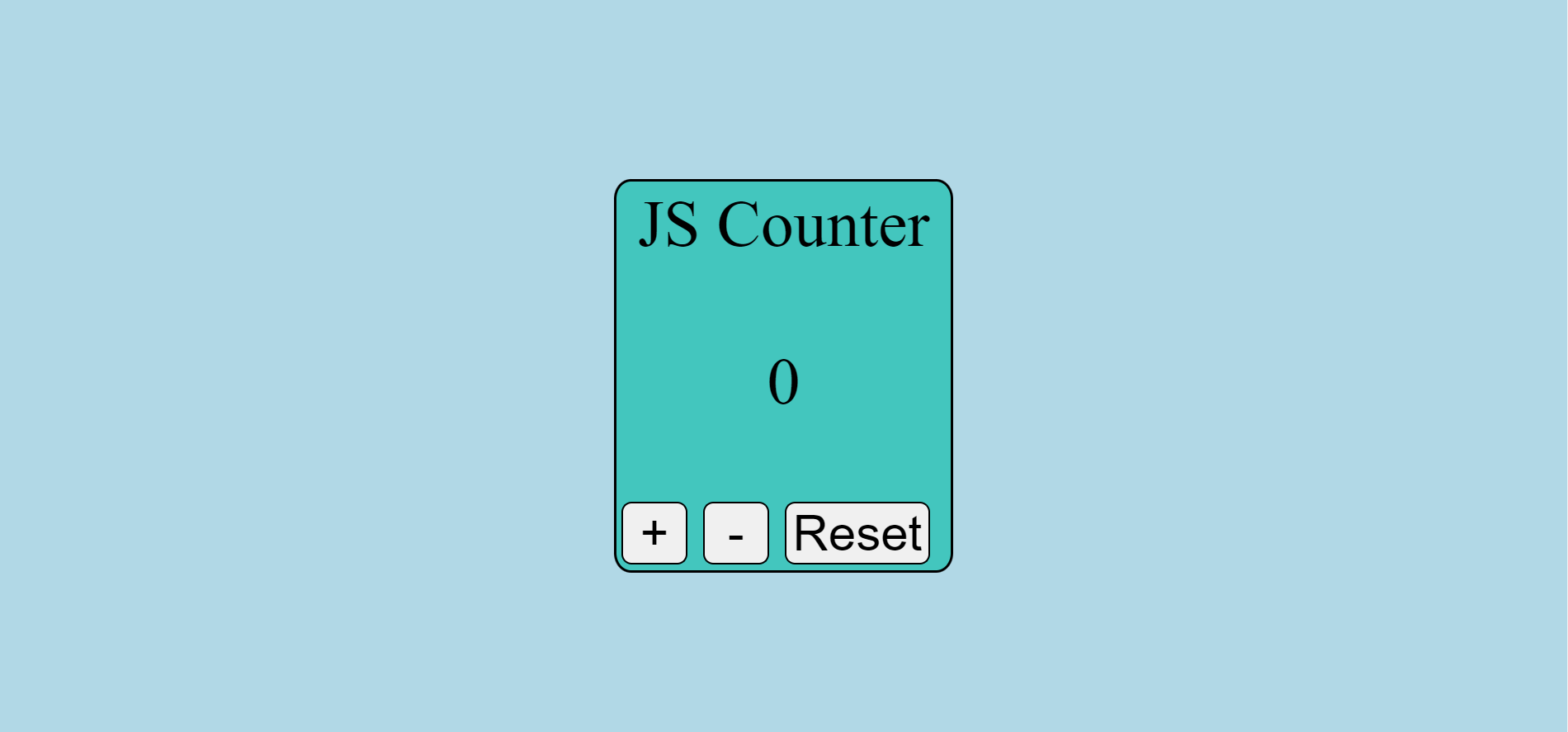 JS Simple Counter.